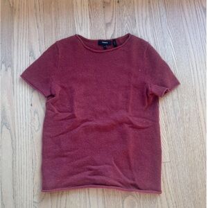 Theory Cashmere Berry Short Sleeve Top Size P / XS-S